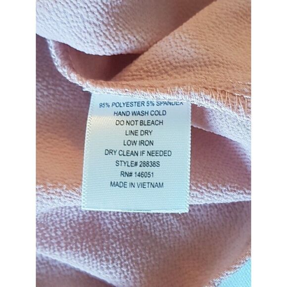 Monteau Womens Surplice Blouse Pink Tied V Neckline Barbie Core Size Small NWT - Picture 10 of 12